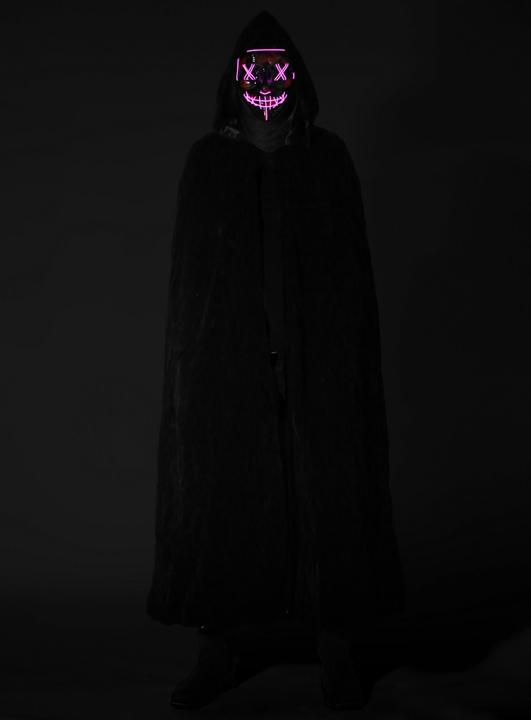 Produktbild Maskworld The Purge Kostüm Umhang mit LED-Maske (One Size)