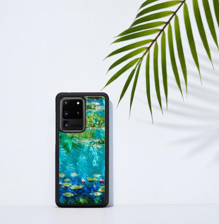 Productafbeelding Ikins hoesje voor Samsung Galaxy S20 Ultra waterlelies zwart (Samsung Galaxy S20 Ultra)