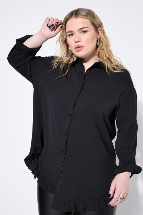 Produktbild Studio Untold Hemdbluse, oversized, Krepp, Rüsche am Saum (46, 48)