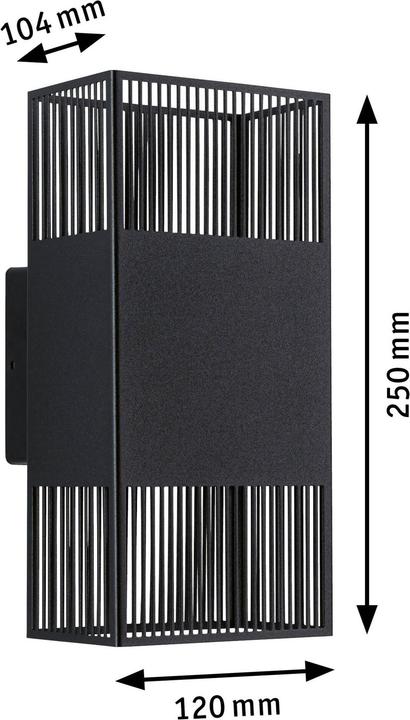 Produktbild Paulmann Wandleuchte Tharin (640 lm, IP44)