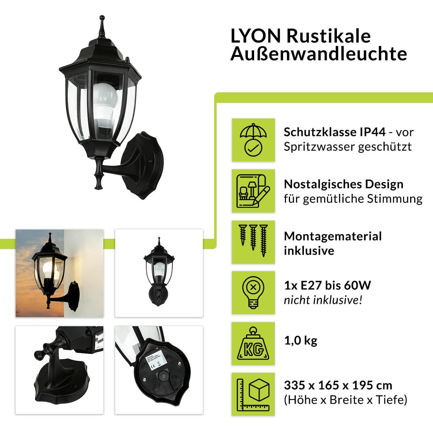 Thumbnail - Licht-Erlebnisse, Gartenbeleuchtung, Lyon (E27, IP44)