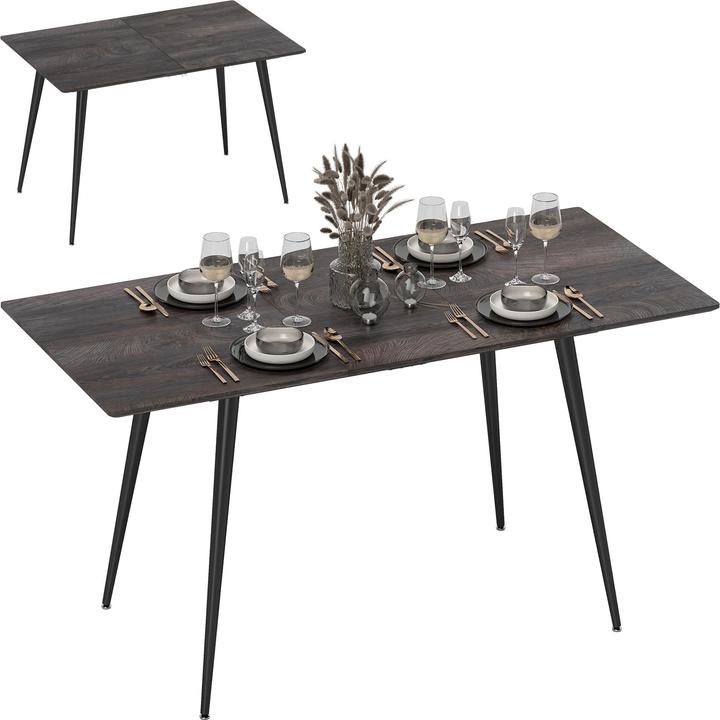 Produktbild Homcom Esstisch MDF, Stahl Grau