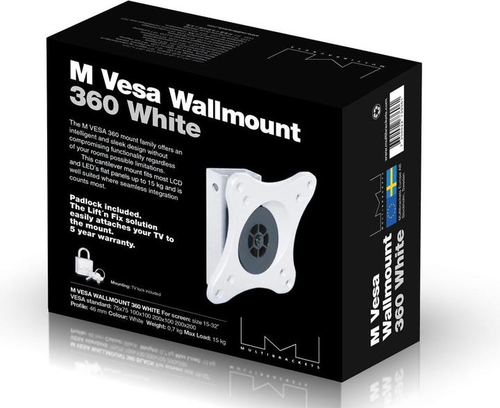 Actual product image Multibrackets VESA Wallmount 360 (Wall, 15 kg, 15" - 32")