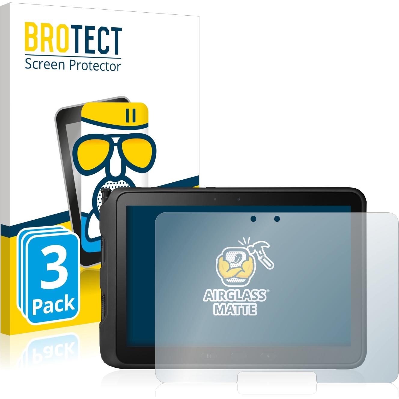 BROTECT AirGlass Panzerglasfolie Matt (3 Stück, Galaxy Tab Active Pro), Tablet Schutzfolie