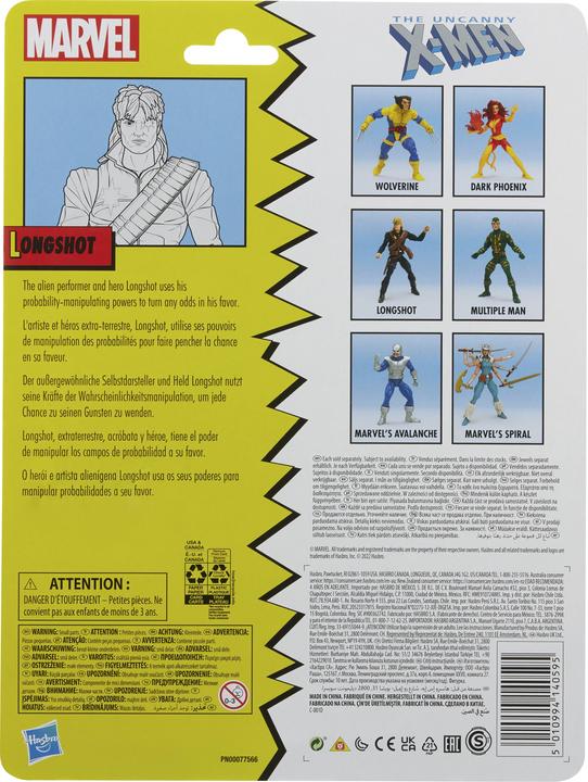Actual product image Hasbro The Uncanny X-Men Marvel Legends Action Figure Longshot