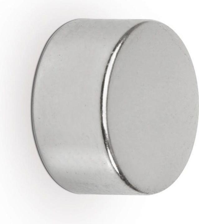 Actual product image Maul Neodymium disc magnet, 10 mm, holding force: 2.6 kg, silver Diameter: 10 mm / Height: 5 mm, high (10 x)