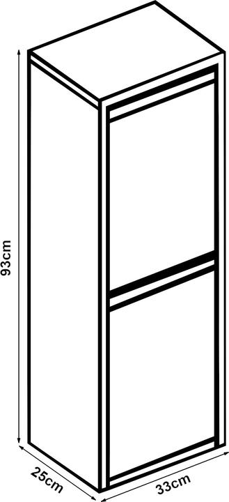 Produktbild En.Casa Mülltrennschrank Sollentuna Metall 2x14 L Pfefferweiss (28 l)