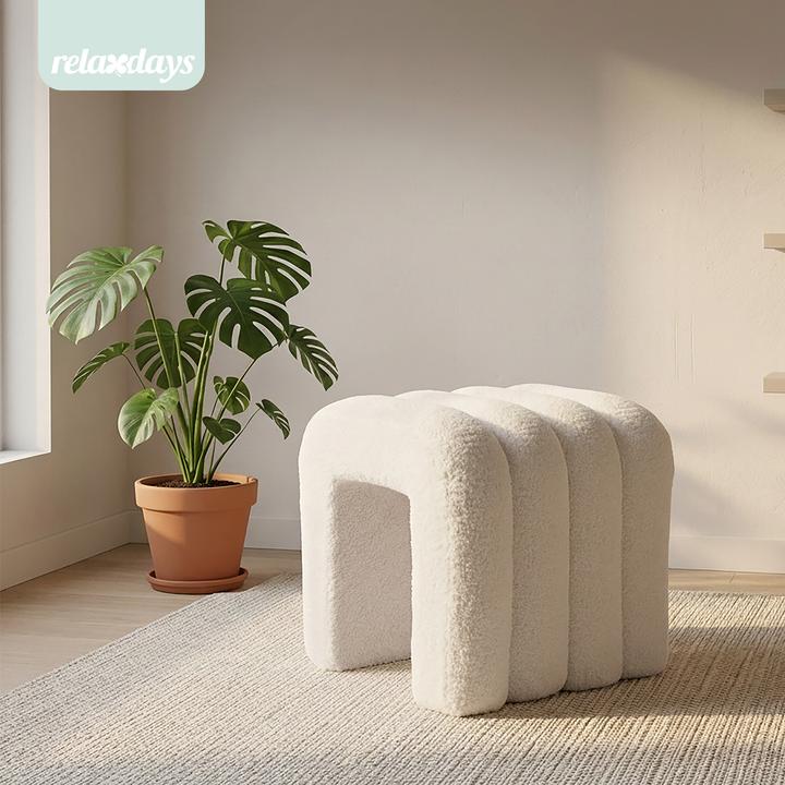 Produktbild Relaxdays Teddyfell-Hocker