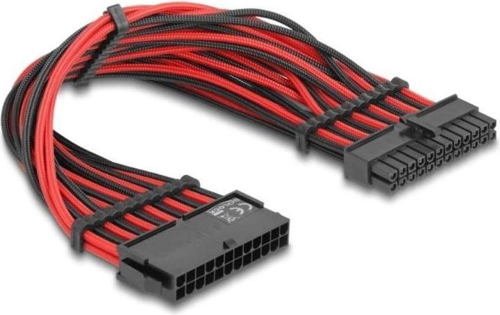 Actual product image Delock 80975 - Extension cable 8 pin male to 6 2 pin female PCIe textile sheathed cable (30 cm)