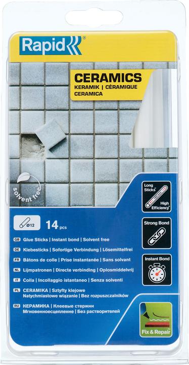 Actual product image Rapid Ceramic glue sticks Ø12x190mm 14 pieces