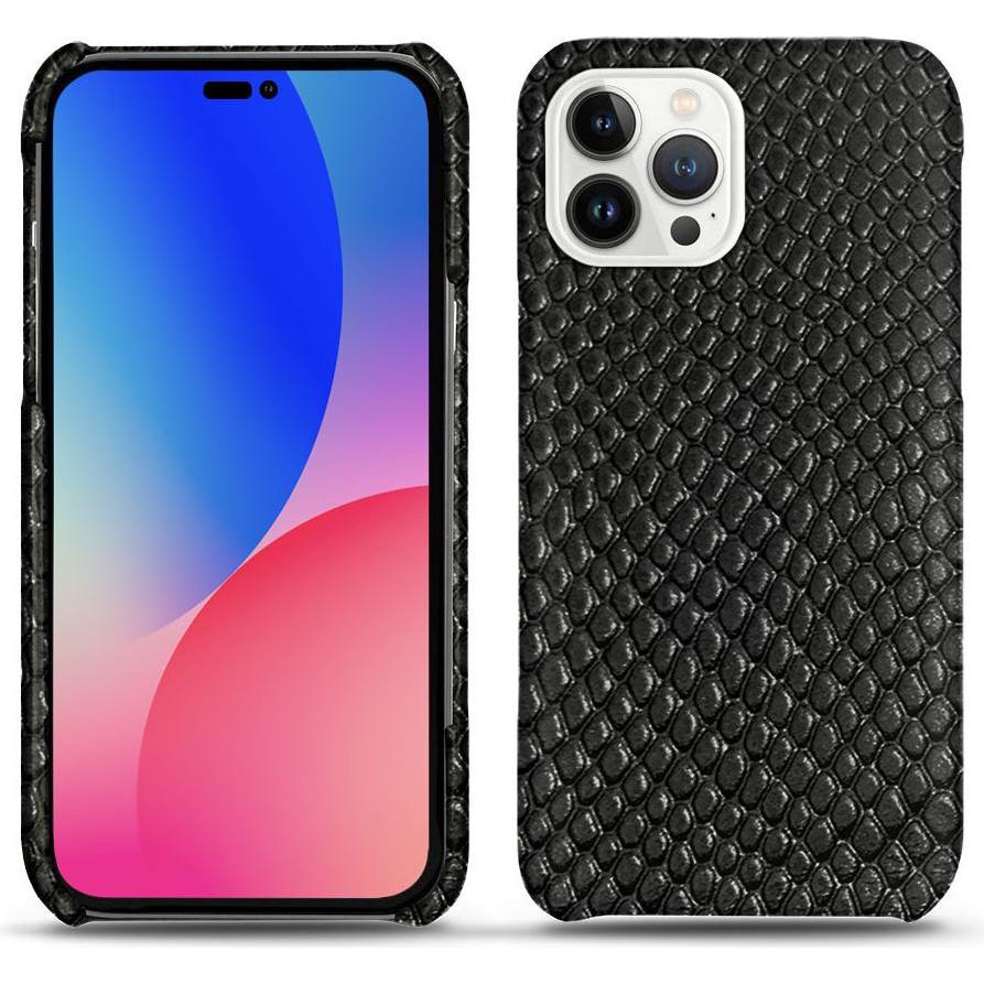 Noreve Lederschutzhülle (Apple iPhone 14 Pro Max), Smartphone Hülle, Schwarz