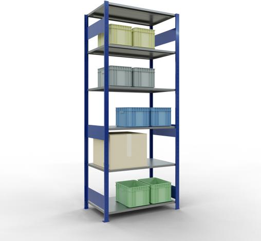 Immagine prodotto Schulte Lagertechnik Sistema di scaffalature di base senza viti MULTIplus150 con ripiani di lunghezza