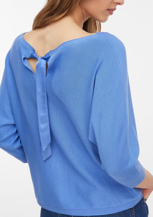 Produktbild Comma Feinstrickpullover mit Fledermausärmeln und Satinband (44)