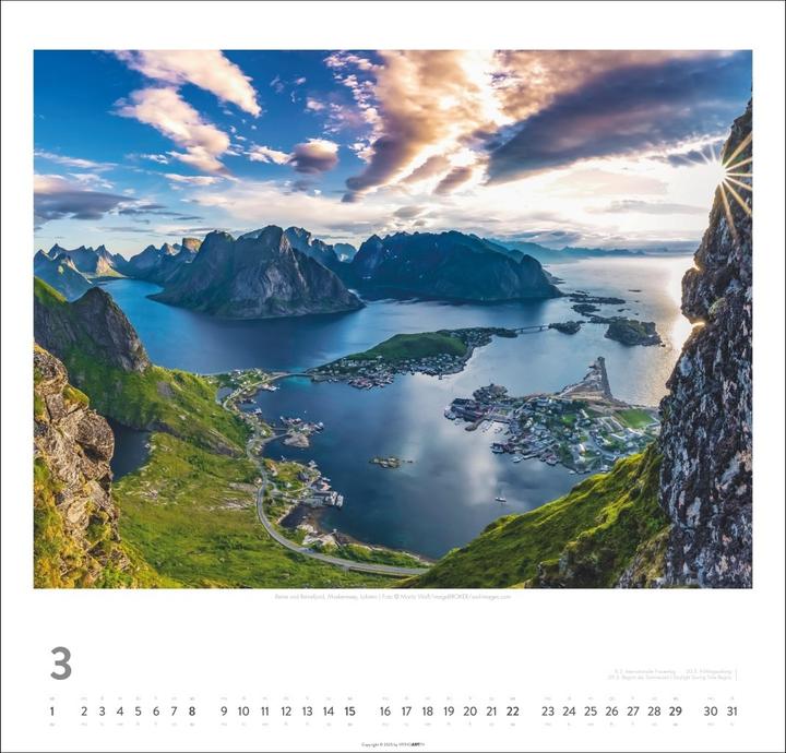 Produktbild Norwegen Kalender 2026 - Im Land der Mitternachtssonne (48 x 46 cm)
