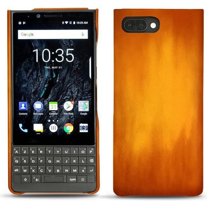 Thumbnail - Noreve Lederschutzhülle (Blackberry KEY2), Smartphone Hülle, Orange