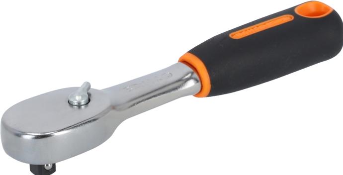 Produktbild Bahco Birnenförmige 1/4"-Umschaltknarre mit 72 Zähnen und 5°-Rückschwenkwinkel, 120 mm (1/4")