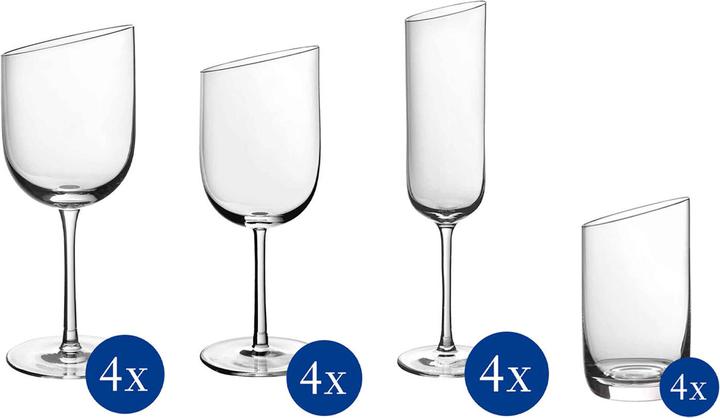 Actual product image Villeroy & Boch Wine and champagne glasses NewMoon (16 Glasses, White wine glasses)