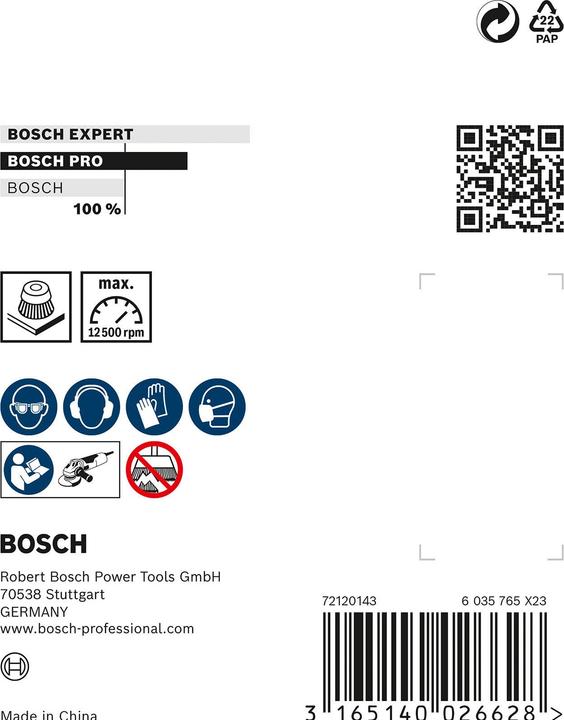 Produktbild Bosch Professional Zubehör PRO Metal heavy Topfbürste, 75 x 0,5 mm, Gewinde