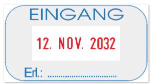Image du produit Colop Datumstempel mit Text "Eingang" Printer S 260/L1 N selbstfärbend blau, rot blau/rot ohne Logo