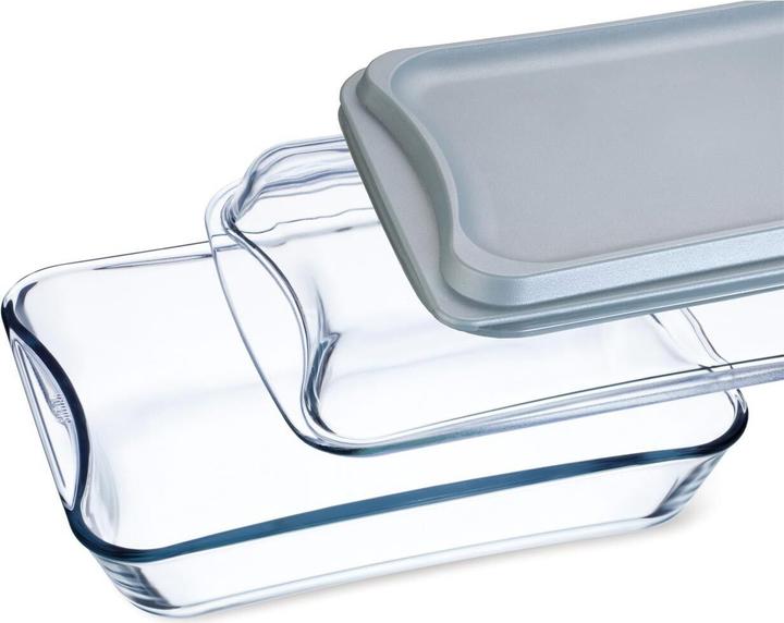 Actual product image Square casserole dish with glass and plastic lid exclusive