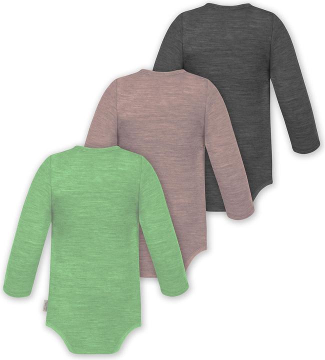 Produktbild Normani 3er Pack Baby Merino Body Langarm „Auckland" - 9375 (86)
