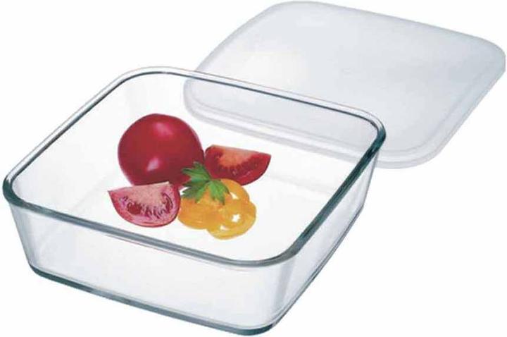 Actual product image Glass Fresh Food Jar with Lid square (0.50 l)