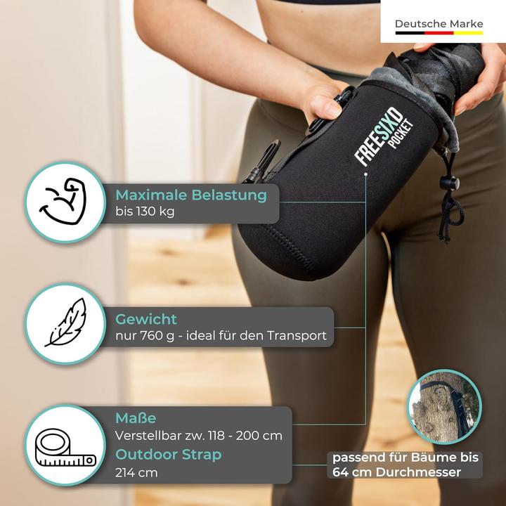 Image du produit Pullup & Dip FREESIXD Pocket - Mobiler mini Schlingentrainer für indoor & outdoor