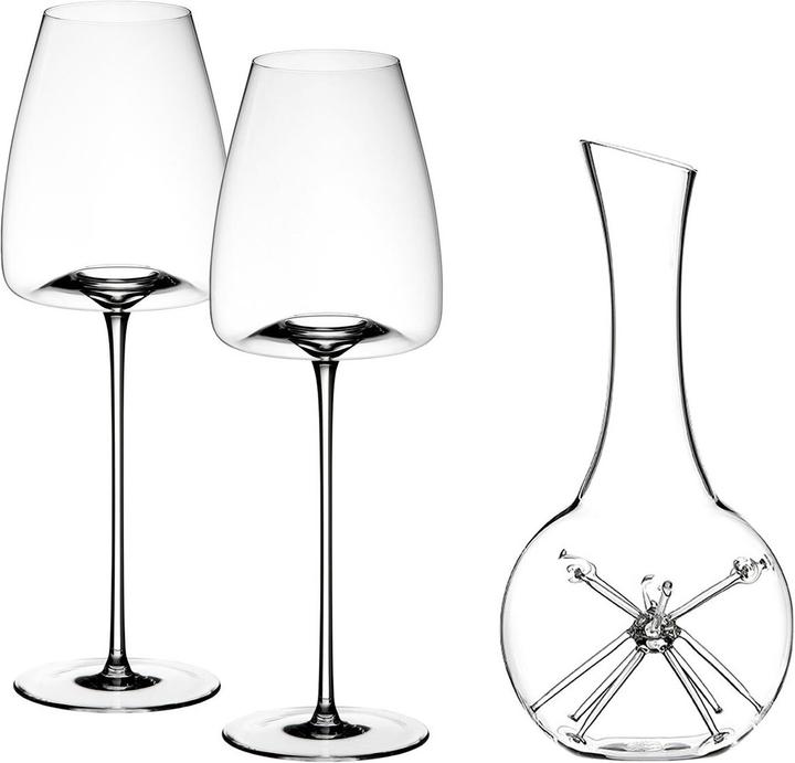 Produktbild Zieher Weingläser + Weindekanter Vision Straight + Star mini (54 cl, 3 Gläser, Rotweingläser)