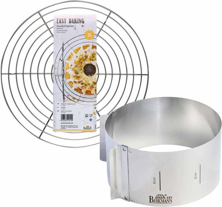 Actual product image Birkmann Easy Baking Cooling Rack and Cake Ring Set