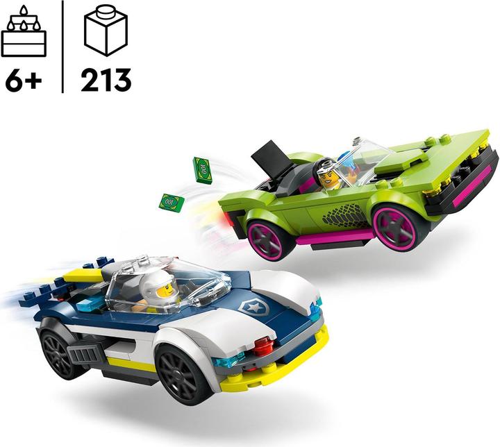 Image du produit LEGO Poursuite en voiture de police et en muscle car (60415, LEGO City)