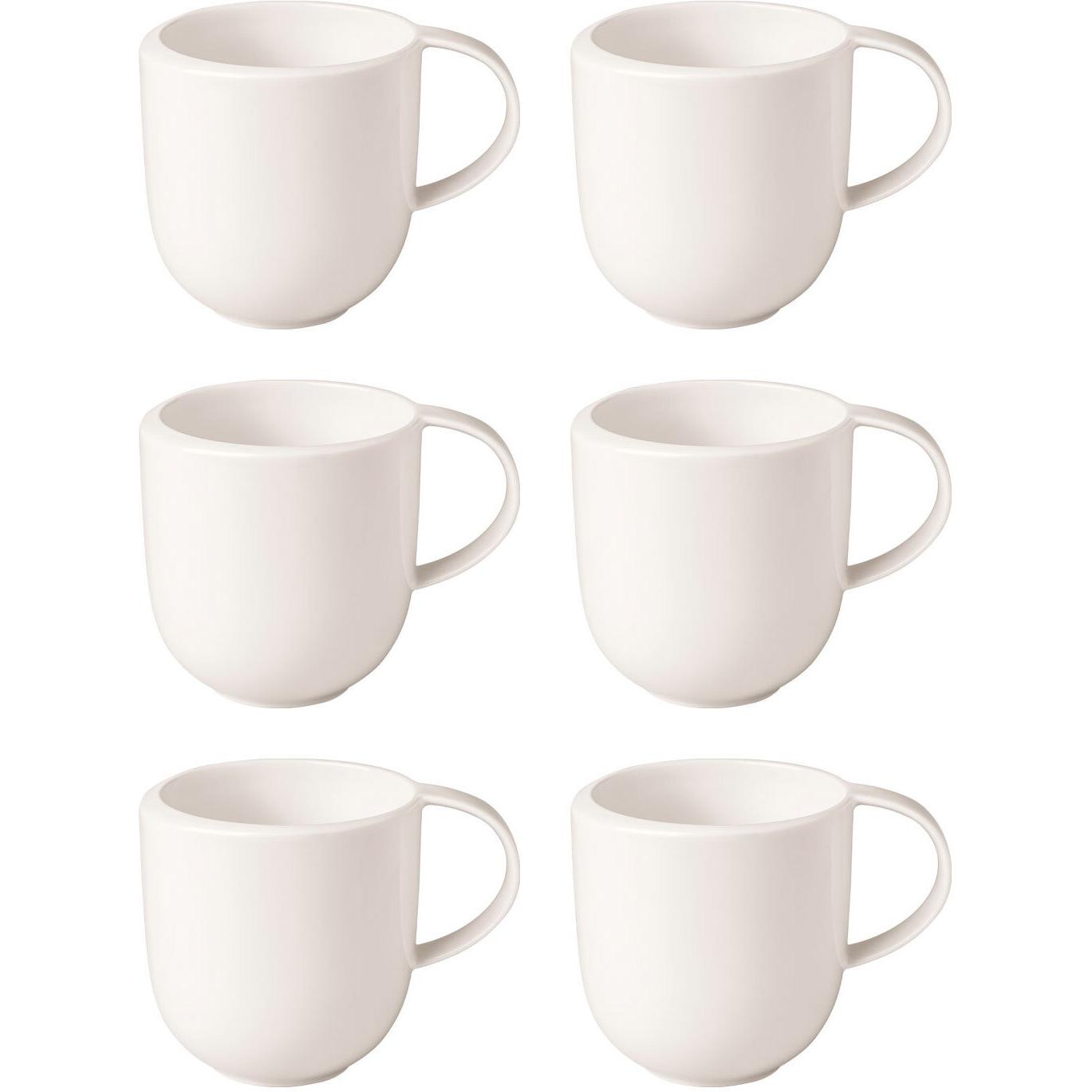 Villeroy & Boch, Tasse, Becher mit Henkel NewMoon (390 ml, 6 x)