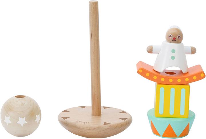 Immagine prodotto Classic World Gioco di impilamento e bilanciamento Clown in legno, 6 pezzi.