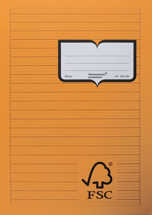 Actual product image Naturaline Exercise book (A4, Lined, Hardcover)