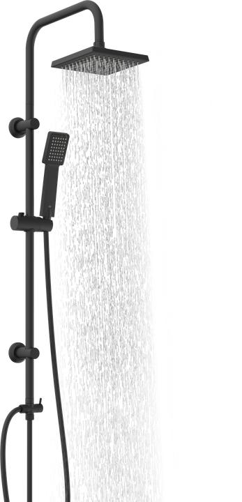 Actual product image Eisl Rain shower bathroom EASY ENERGY overhead shower set black matt shower system rain shower