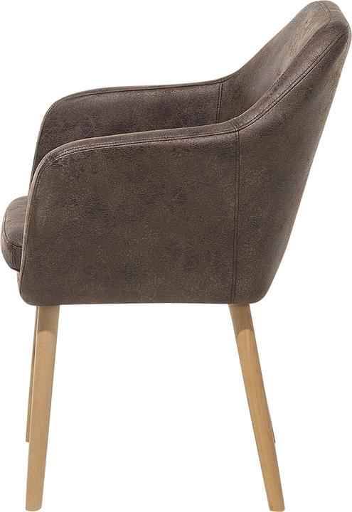 Actual product image Beliani Esszimmerstuhl Kunstleder hellbraun YORKVILLE