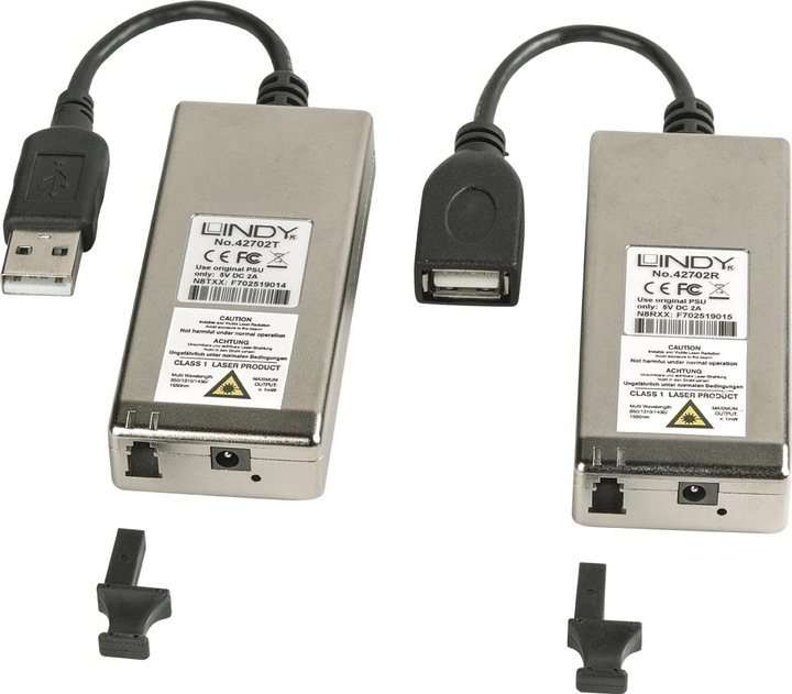 Produktbild Lindy USB 2.0 MM LWL/Fibre Optic Extender 200m Multi Mode Fibre