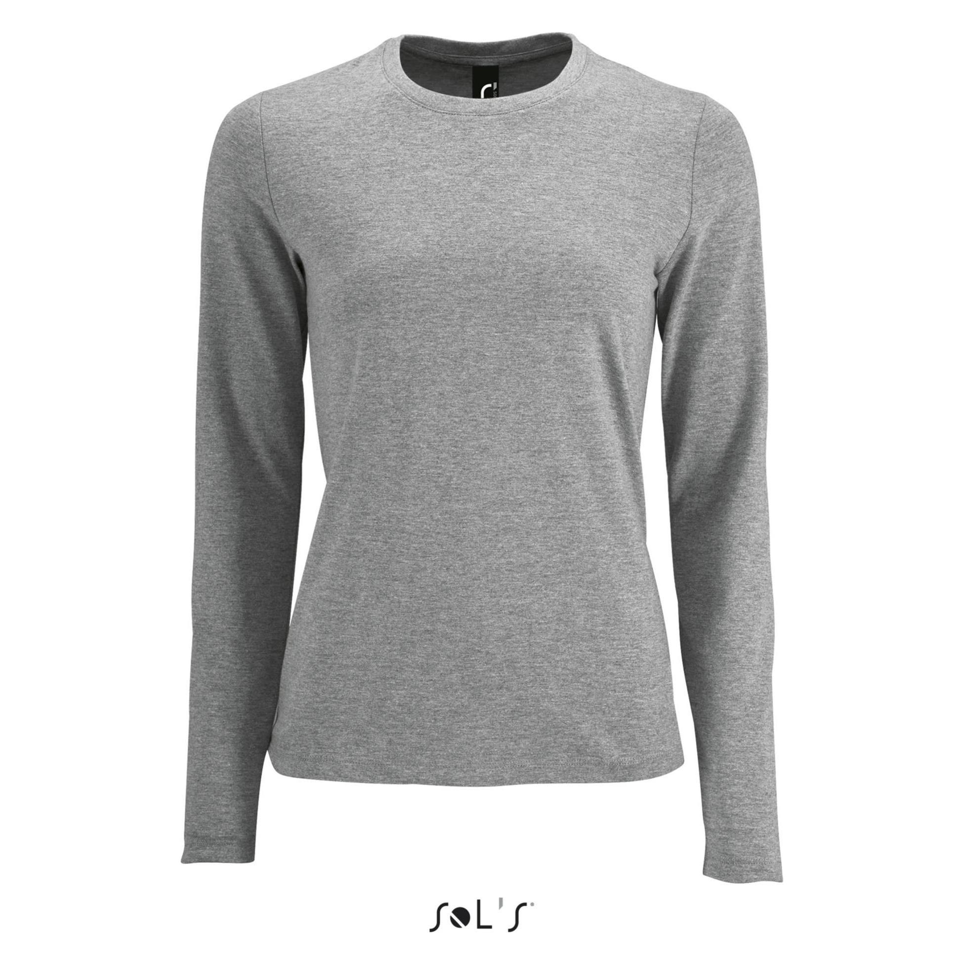 Sol's, Damen, Shirts, Imperial Lsl, Grau, (L)