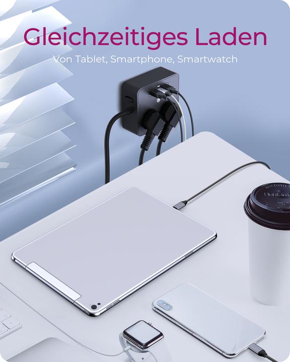 Actual product image Icy Box Tischhalterung (2x, CEE 7/3, 1.90 m)