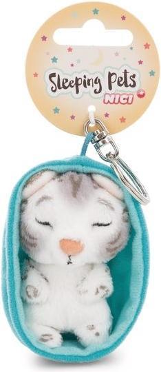 Image du produit NICI plush keychain sleeping snow leopard 8 cm