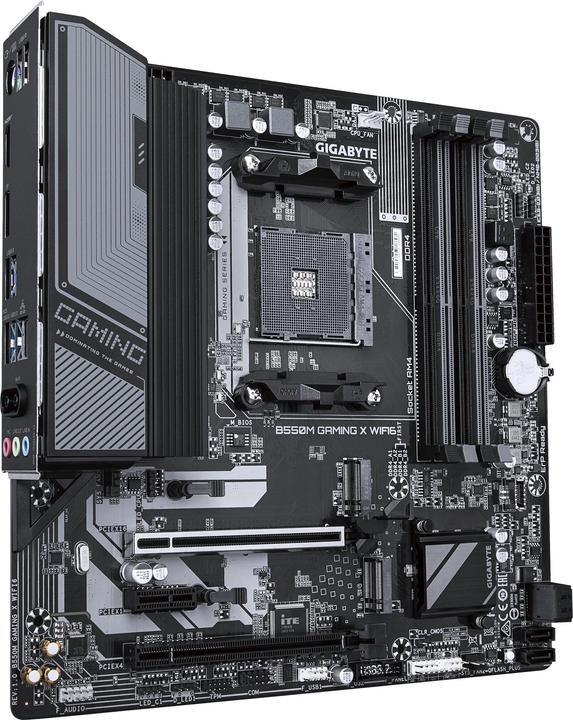 Actual product image Gigabyte MB GBT AMD AM4 B550M GAMING X WIFI6 (AM4, AMD B550, mATX)