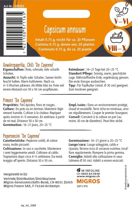 Image du produit Do it + Garden Piment 'De Cayenne' 0.75g (Graines de légumes)