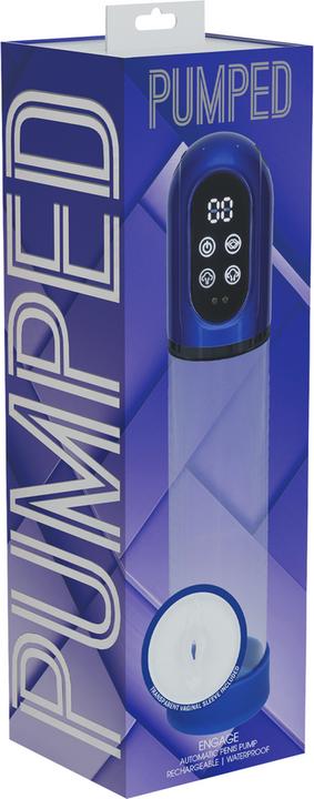 Produktbild Shots Engage - Automatic Waterproof Penis Pump and Masturbator - Metallic Blue