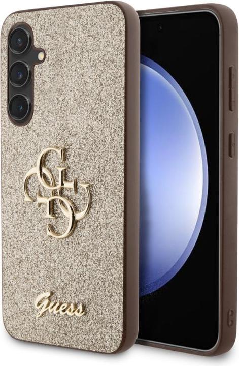 Guess GUHCS23FEHG4SGD S23 FE S711 złoty/goud hardcase Glitter Script Big 4G (Samsung Galaxy S23 FE)