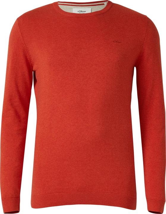 Produktbild s.Oliver Strickpullover Strickpullover mit Logo-Stickerei (XXL)