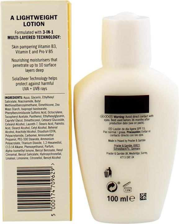 Produktbild Olay Complete Day Lotion Nornal/Dry Spf15 (Körpercreme, 100 ml)