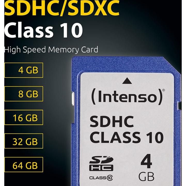 Produktbild Intenso SD Class 10 (4 GB, SDHC, U1)