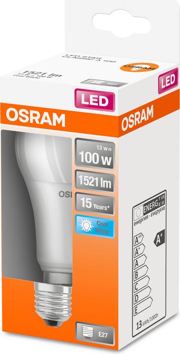 Image du produit Osram Star Classic A (E27, 13 W, 1521 lm, 1 x, F)