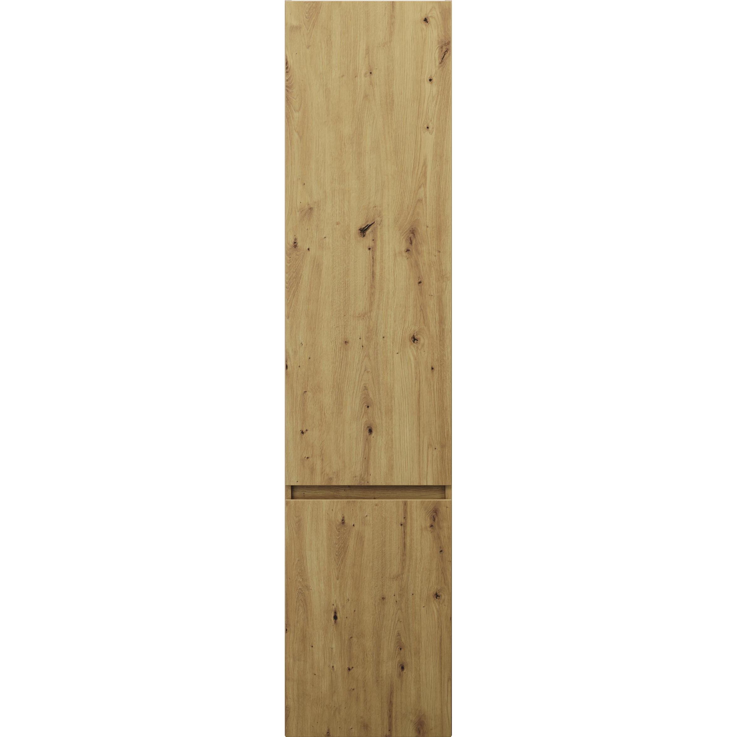burgbad, Badezimmerschrank, Lin20 Hochschrank Wandhängend mit 2 Türen inklusive Winkelablagen, Tiefe 245mm, Türanschl