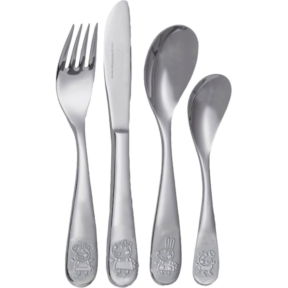 P:OS Handels GmbH Kinderbesteck Peppa Pig, Besteck, Silber