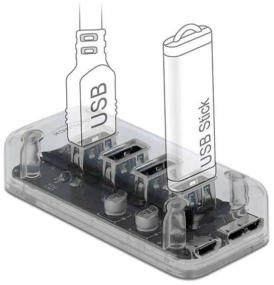 Produktbild Delock USB-Hub 64087 USB 3.0 - 4x Typ-A (USB-A, 4 Ports)